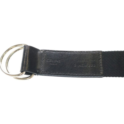 Celine Logo Double Ring Buckle Belt Black — view 6