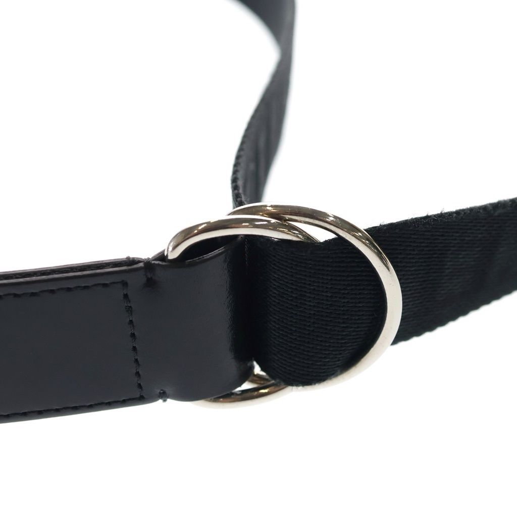 Celine Logo Double Ring Buckle Belt Black
