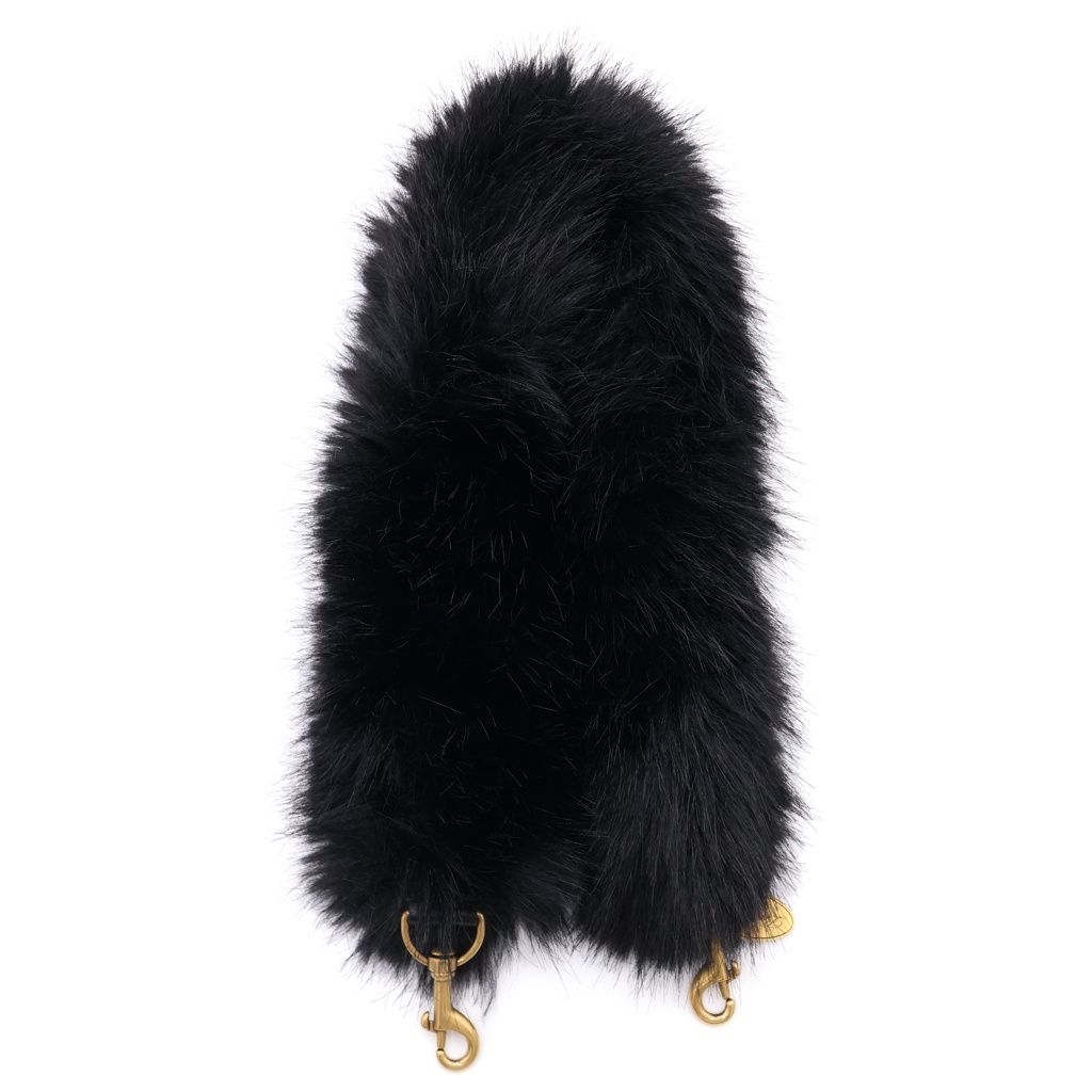 Balenciaga Faux Fur Strap Animal Black — view 2