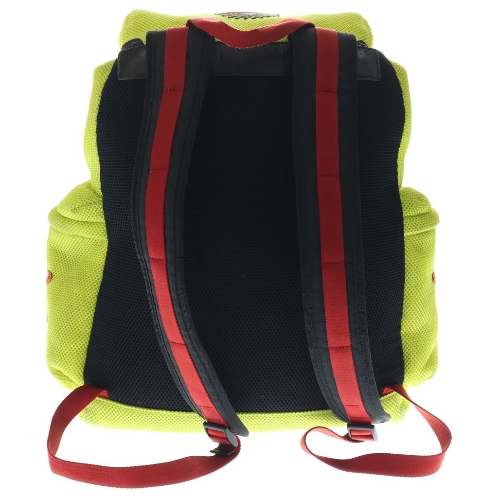 Gucci Applique Mesh Backpack Yellow — view 2