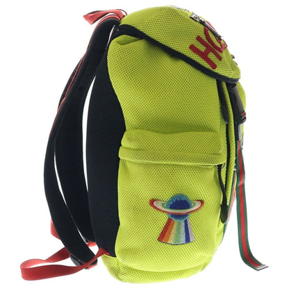 Gucci Applique Mesh Backpack Yellow — view 3