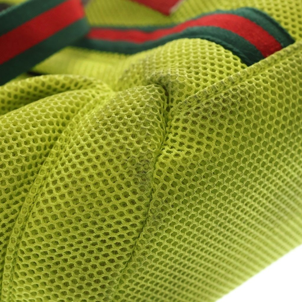 Gucci Applique Mesh Backpack Yellow — view 6