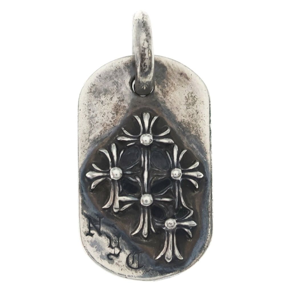 Chrome Hearts Nyc Raised Cem Crs Dog Tag Nyc Limited Cemetery Cross Pendant