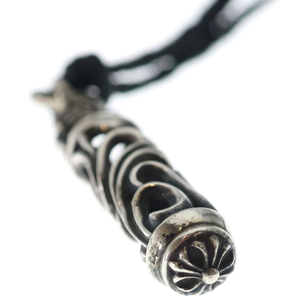 Chrome Hearts Roller BC Boro Chip Leather Braid Pendant Silver — view 6
