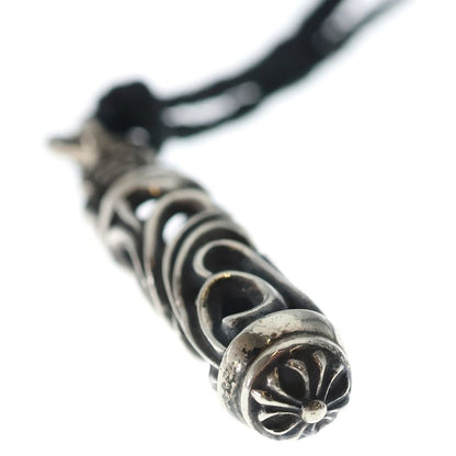 Chrome Hearts Roller BC Boro Chip Leather Braid Pendant Silver — view 6
