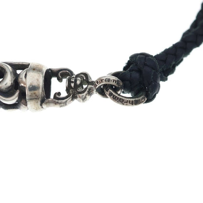Chrome Hearts Roller BC Boro Chip Leather Braid Pendant Silver
