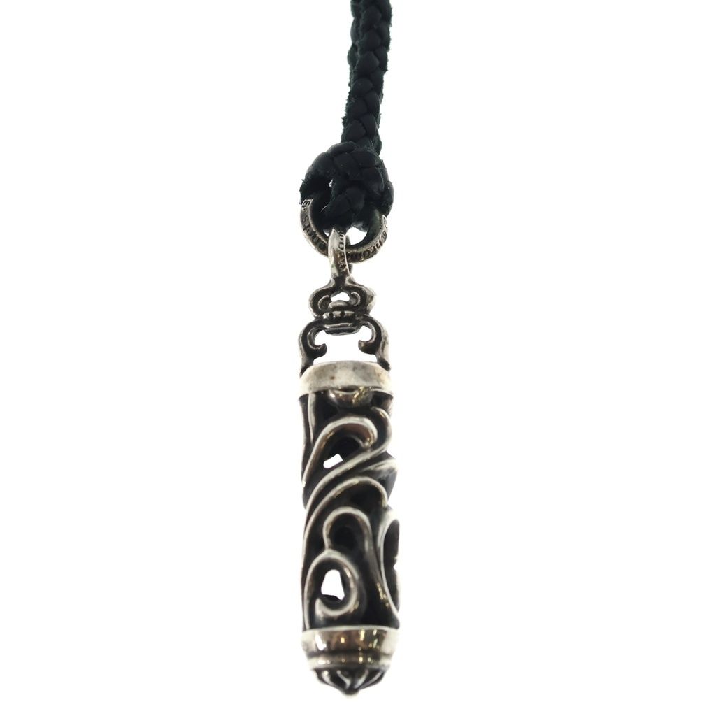 Chrome Hearts Roller BC Boro Chip Leather Braid Pendant Silver — view 3