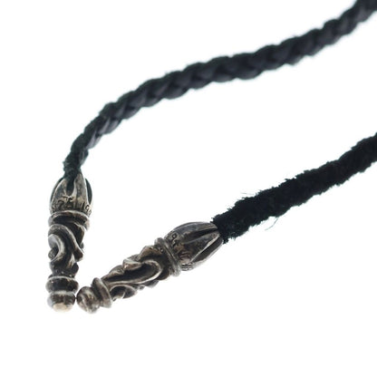 Chrome Hearts Roller BC Boro Chip Leather Braid Pendant Silver — view 4