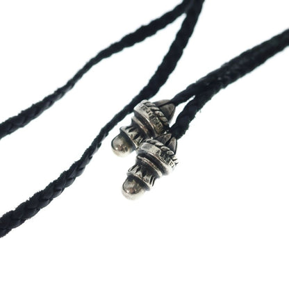Chrome Hearts CH Crs Sml Small CH Cross BC Boro Chip Braid Necklace Silver — view 4