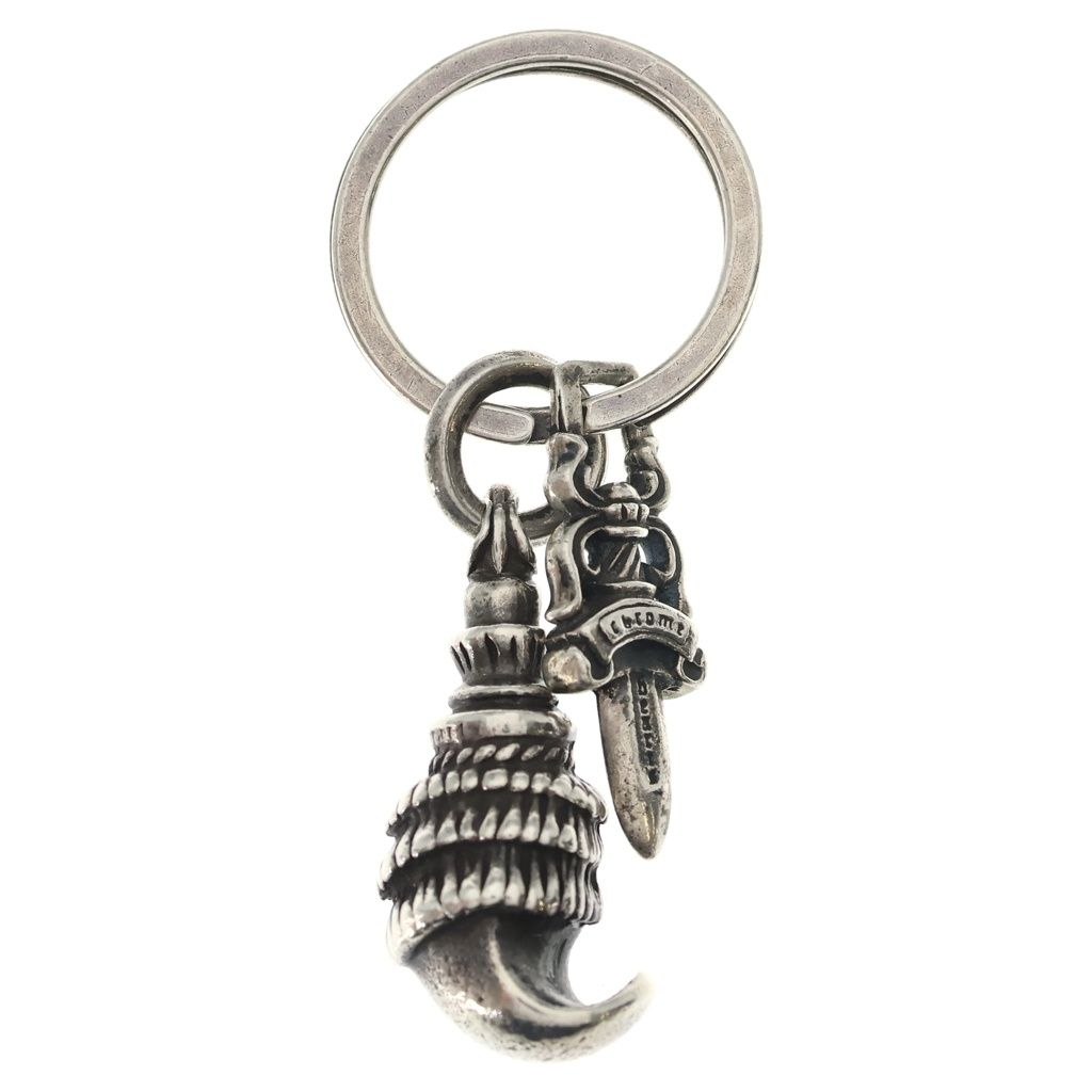 Chrome Hearts Dggr Crow Dagger Key Ring Silver