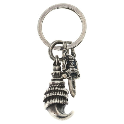 Chrome Hearts Dggr Crow Dagger Key Ring Silver