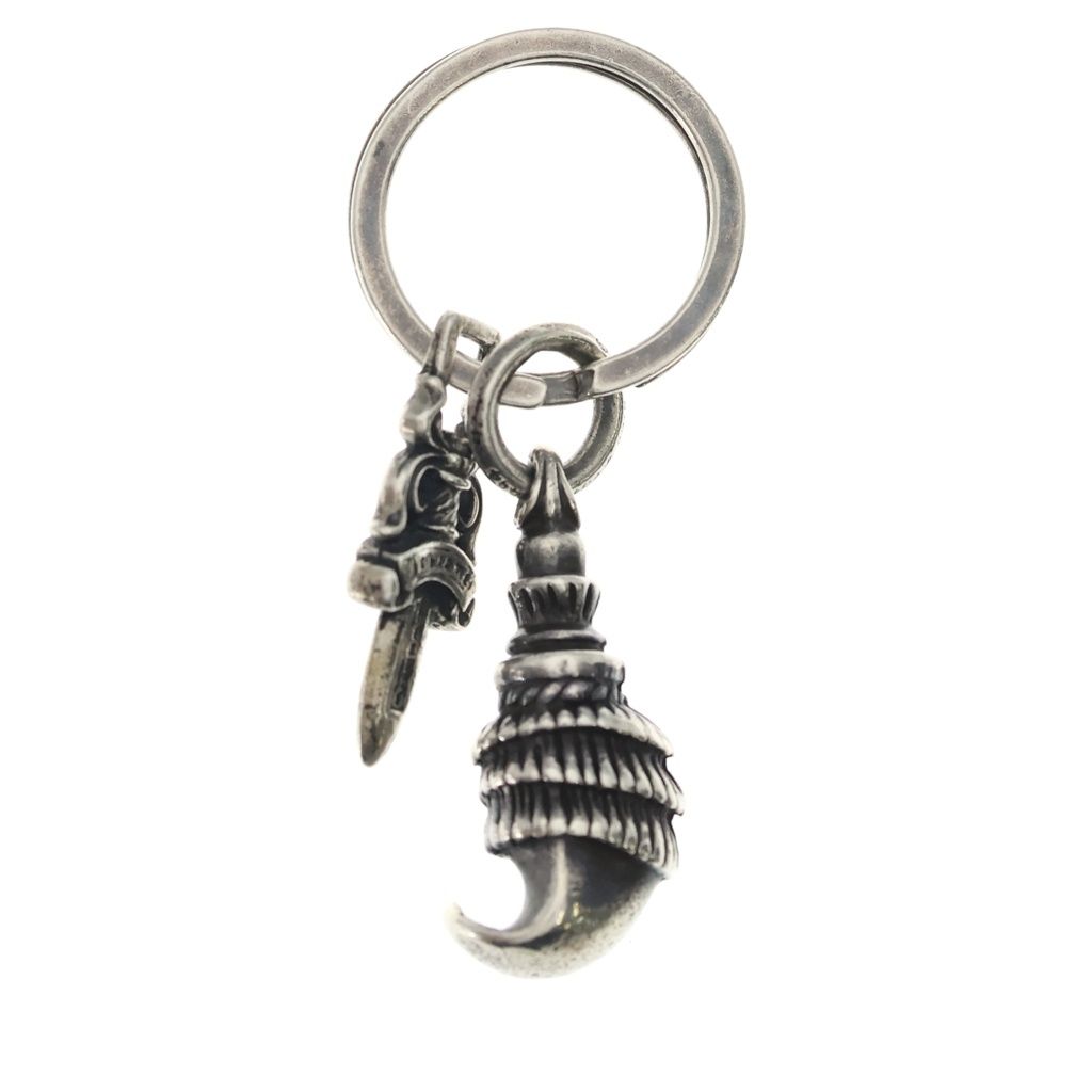 Chrome Hearts Dggr Crow Dagger Key Ring Silver — view 2