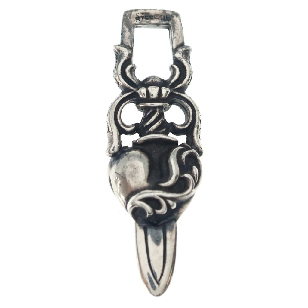 Chrome Hearts Dagger Heart Daga Pendant Silver — view 2