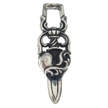 Chrome Hearts Dagger Heart Daga Pendant Silver — view 2