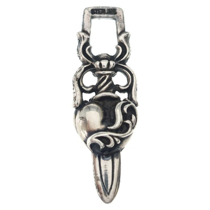 Chrome Hearts Dagger Heart Daga Pendant Silver