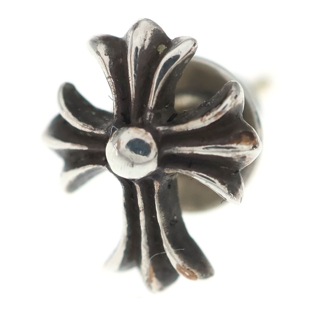 Chrome Hearts No2 CH Crs CH Cross Studs Earrings Silver