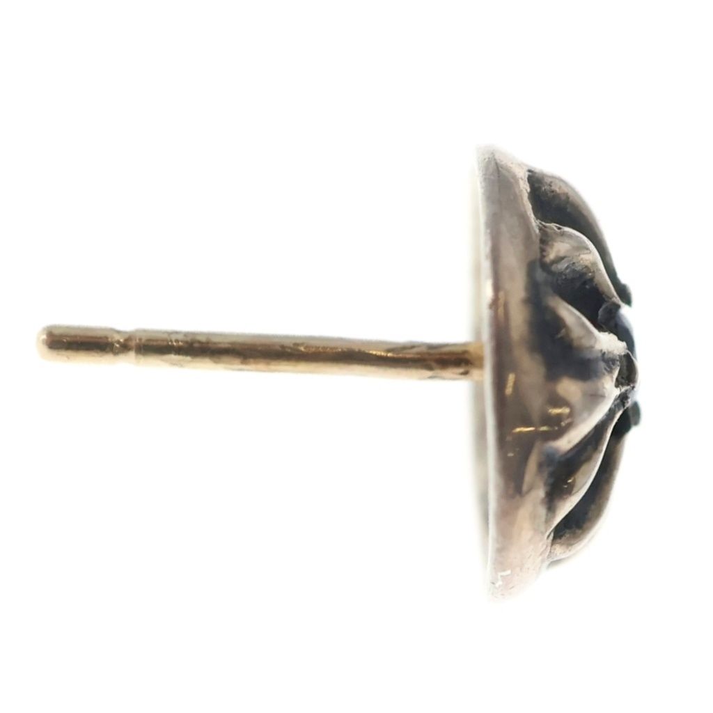 Chrome Hearts Stud Crsbll Sap Cross Ball Earrings Silver — view 4