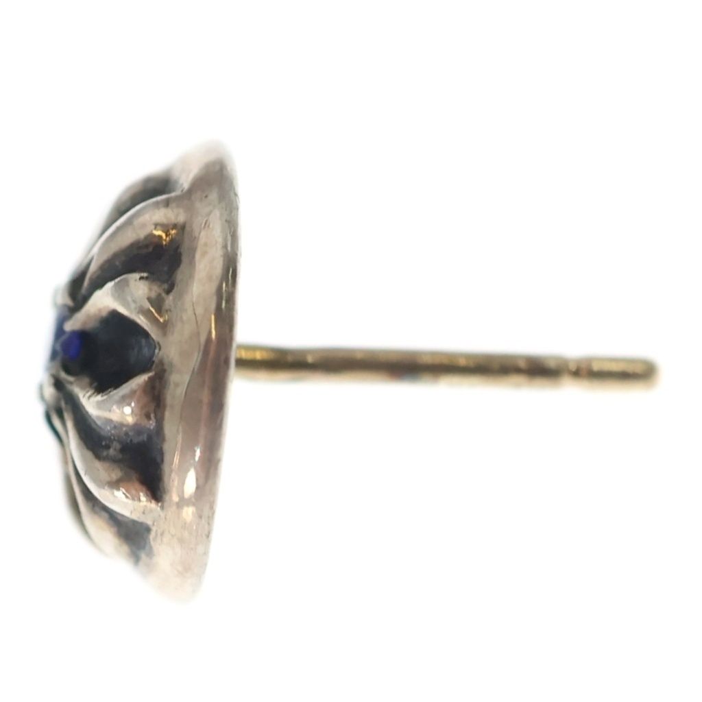 Chrome Hearts Stud Crsbll Sap Cross Ball Earrings Silver — view 3