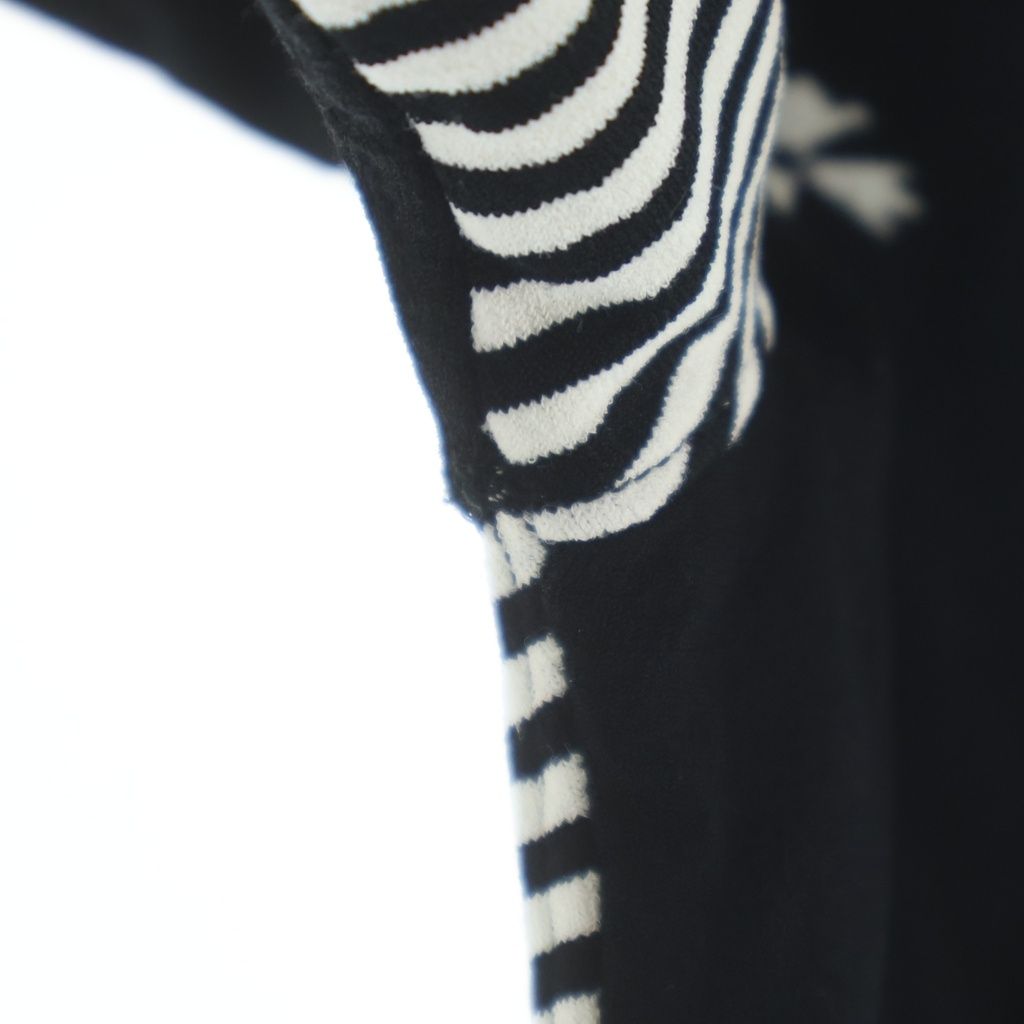 Chrome Hearts Split Shorts Striped Cross Knit Ground Border Black White — view 6