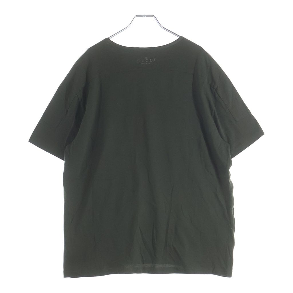 Gucci Plain Cotton Crew Neck Short Sleeve T-Shirt Green — view 2