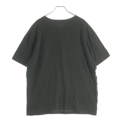 Gucci Plain Cotton Crew Neck Short Sleeve T-Shirt Green — view 2