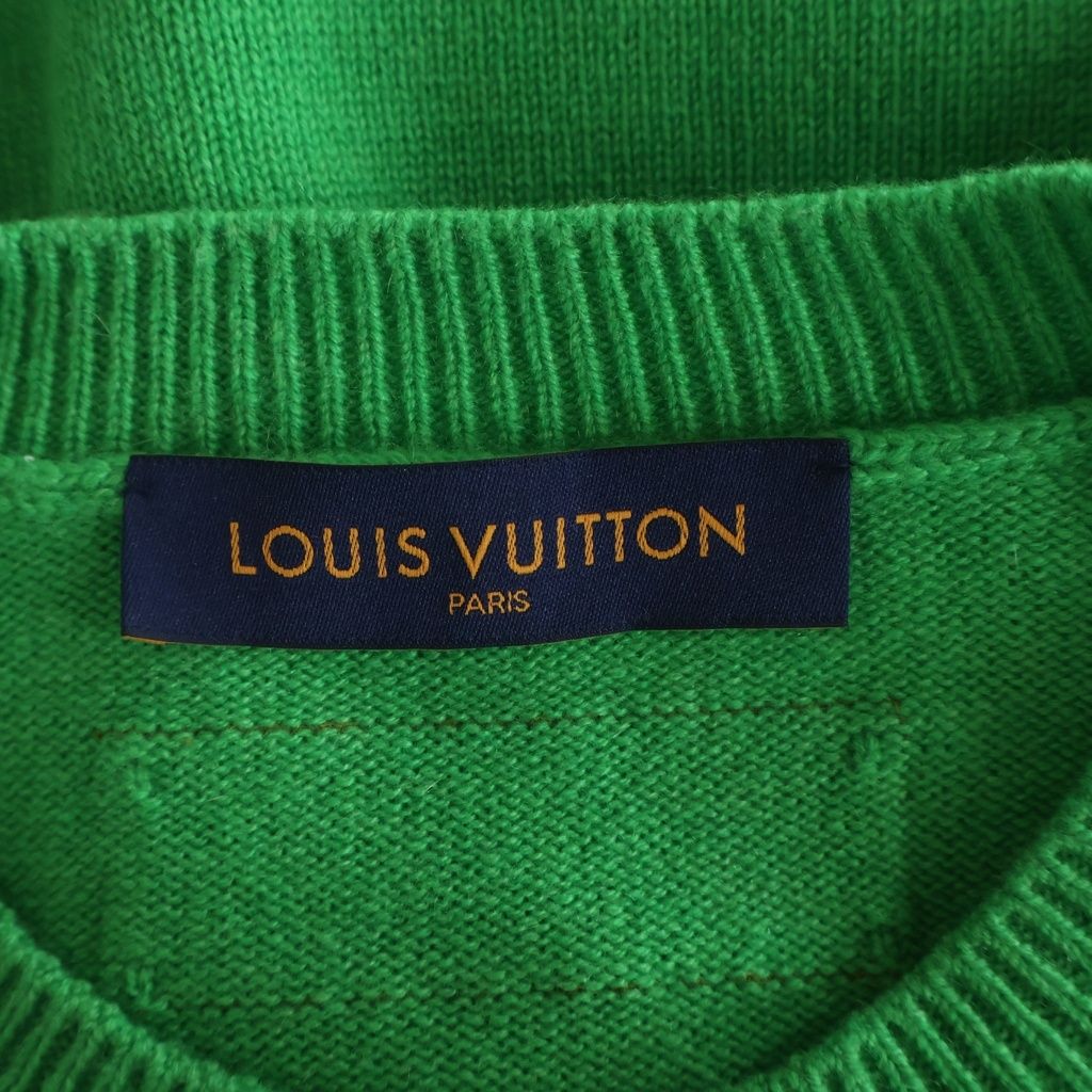 Louis Vuitton Inside Out Arm Logo Cashmere Knit Sweater Green — view 5