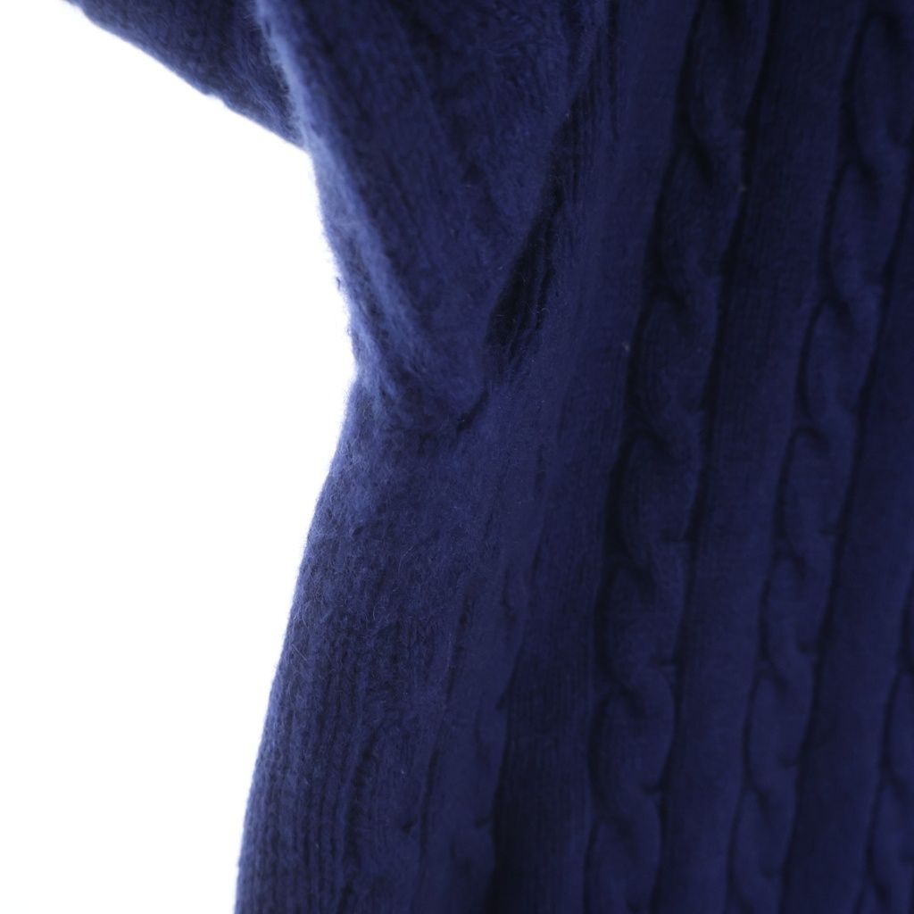 Gucci Web Stripe Cable Knit Sweater Navy — view 6