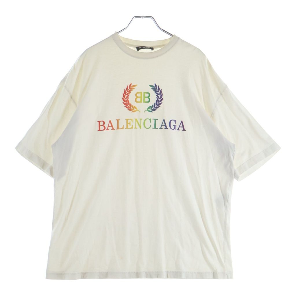 Balenciaga Rainbow Logo T-Shirt White