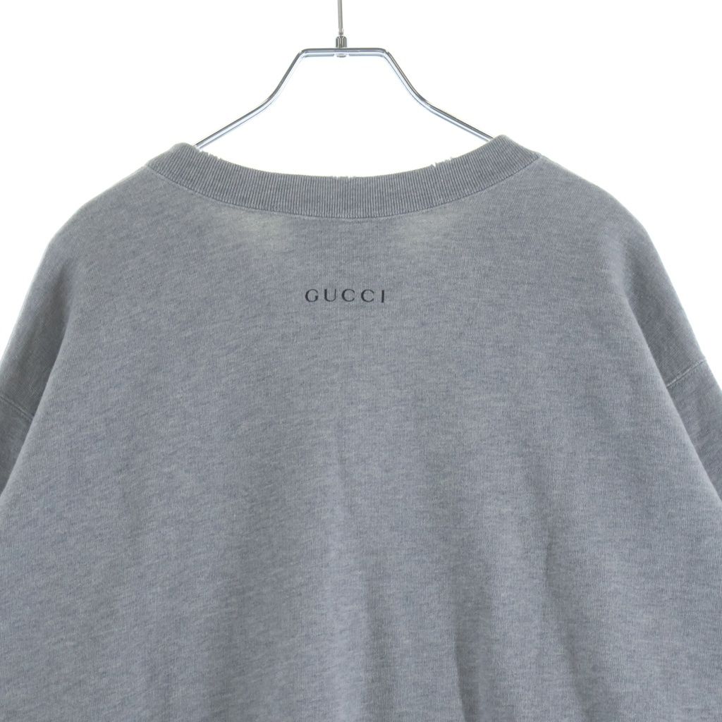 Gucci Disney Collaboration Front Print Crew Neck Sweatshirt Gray — view 4