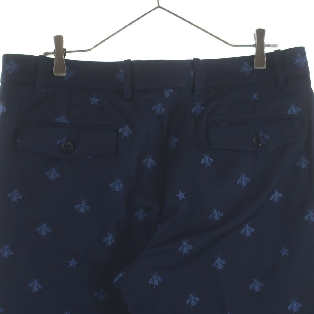 Gucci Bee Embroidery Pants Navy 50 — view 4
