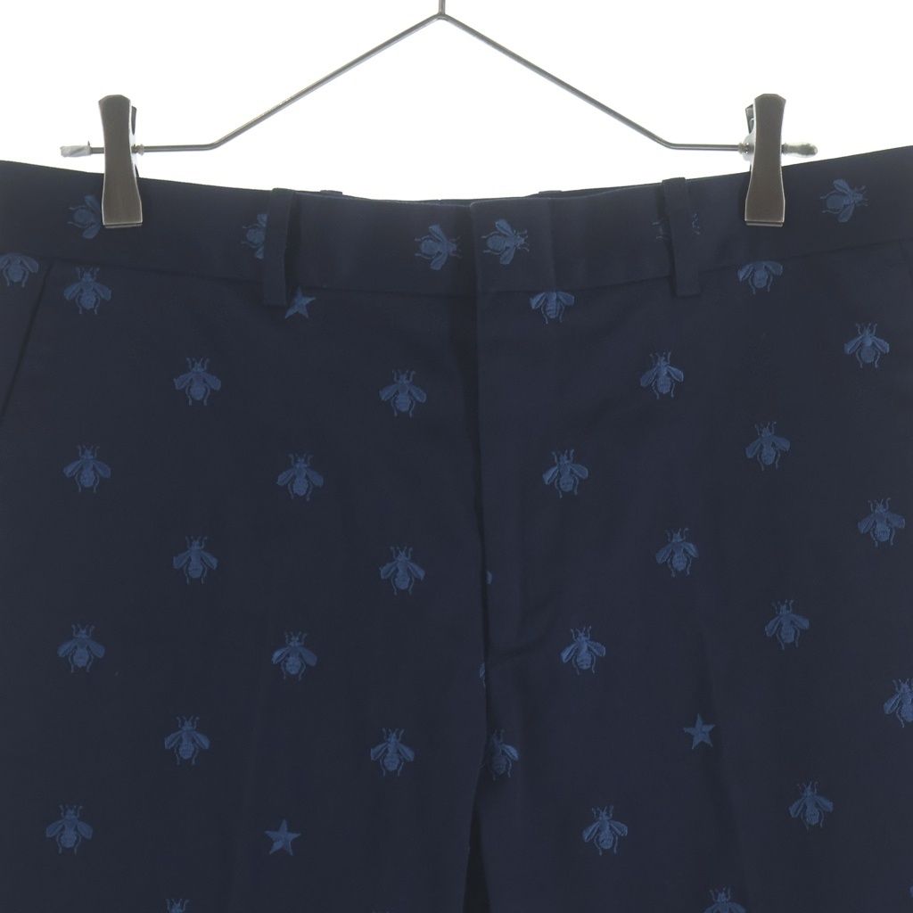 Gucci Bee Embroidery Pants Navy 50 — view 3