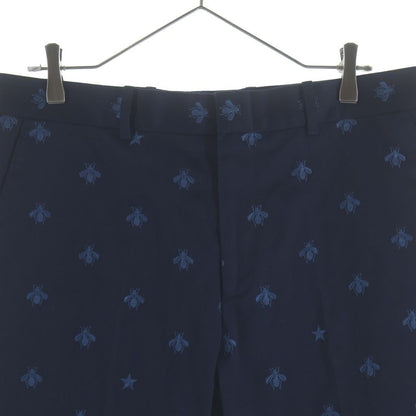 Gucci Bee Embroidery Pants Navy 50 — view 3