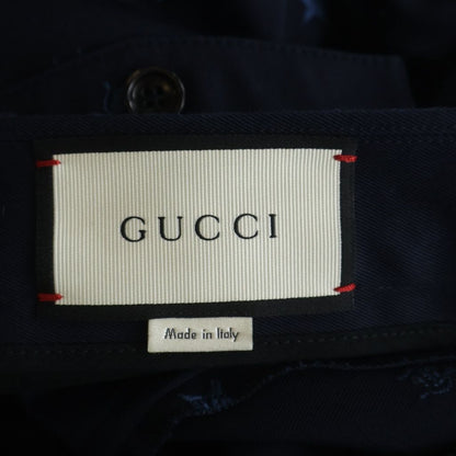 Gucci Bee Embroidery Pants Navy 50 — view 6