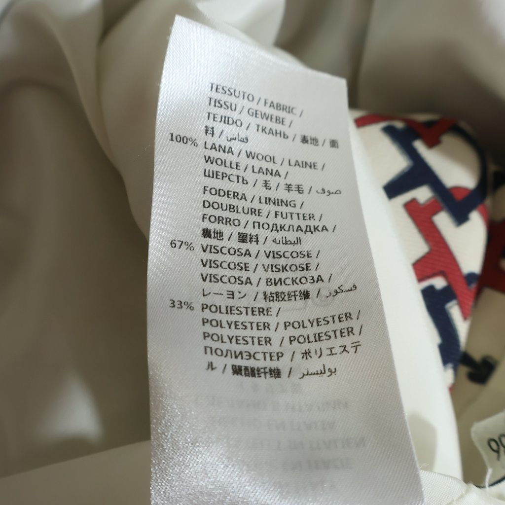 Gucci Horsebit Knee Length Tight Skirt Ivory Navy Pink 36 — view 7