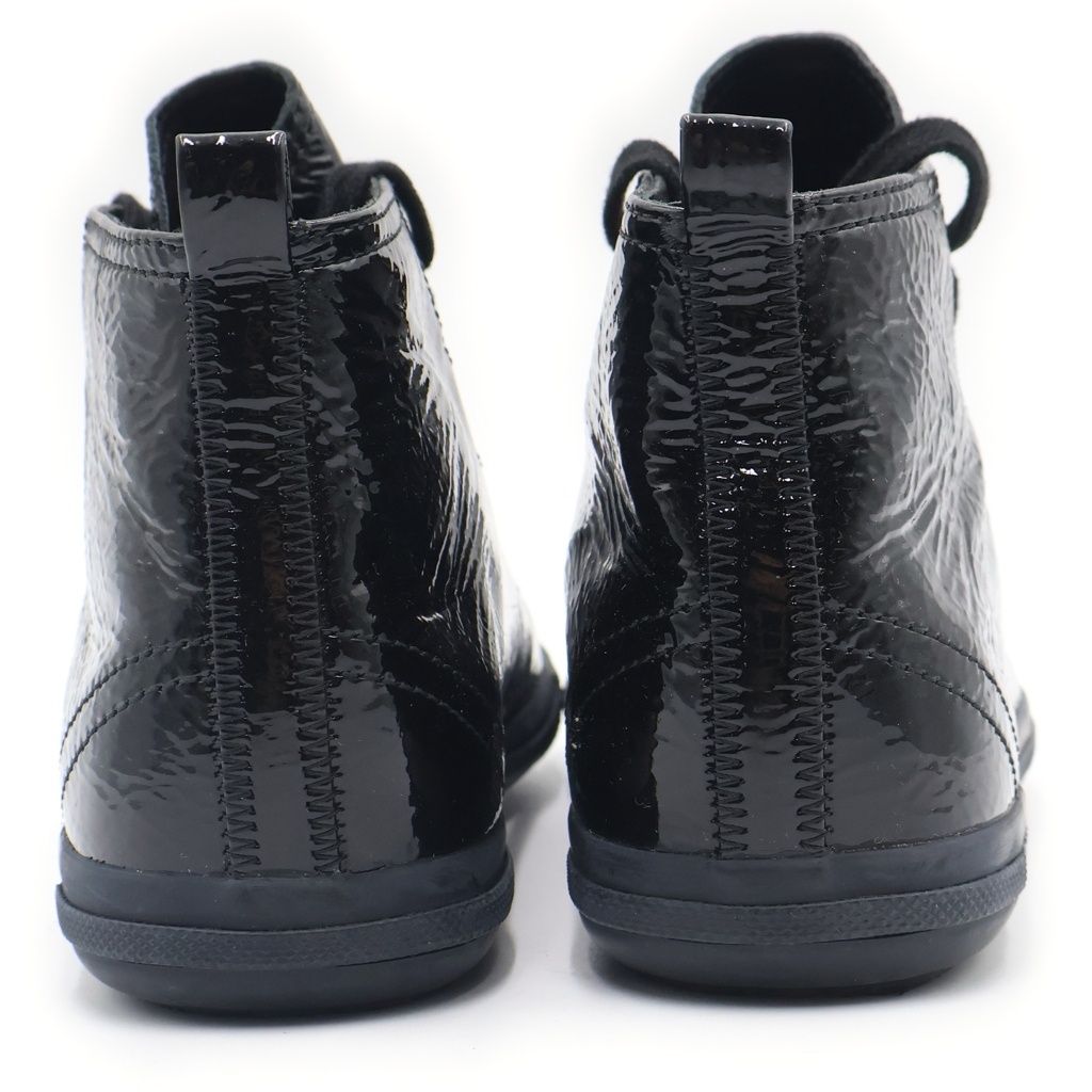 Prada Sport Enamel Rubber Toe High Cut Sneakers Black — view 3