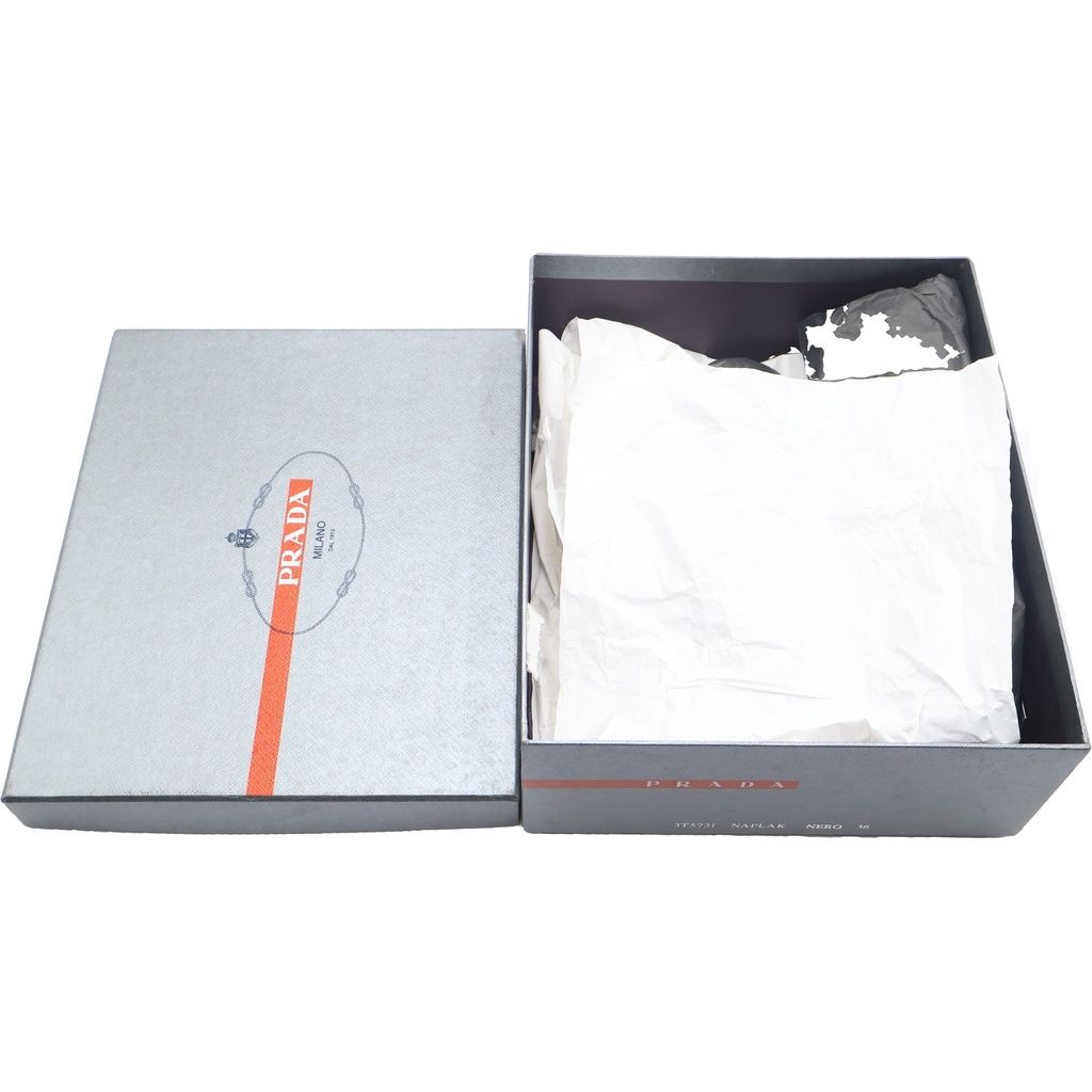 Prada Sport Enamel Rubber Toe High Cut Sneakers Black — view 6