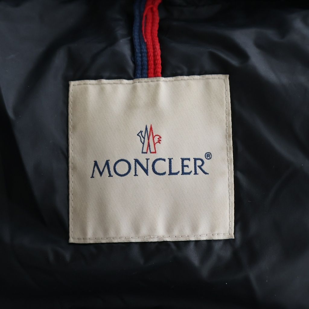 Moncler Hood Nylon Down Coat Black 00 — view 6