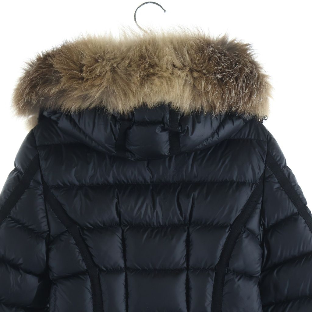 Moncler Hood Nylon Down Coat Black 00 — view 4