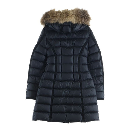 Moncler Hood Nylon Down Coat Black 00 — view 2