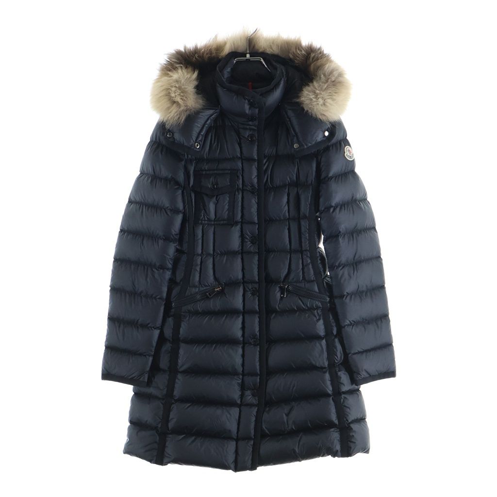 Moncler Hood Nylon Down Coat Black 00