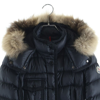 Moncler Hood Nylon Down Coat Black 00 — view 3
