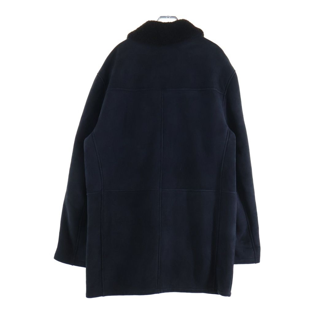 Hermes Shearling Coat Navy 52 — view 2