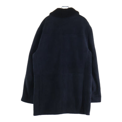 Hermes Shearling Coat Navy 52 — view 2