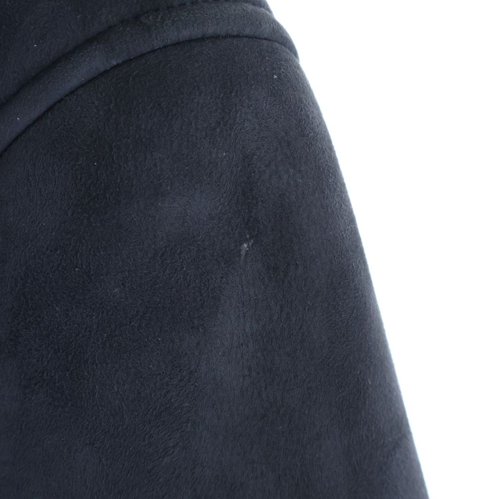 Hermes Shearling Coat Navy 52 — view 7