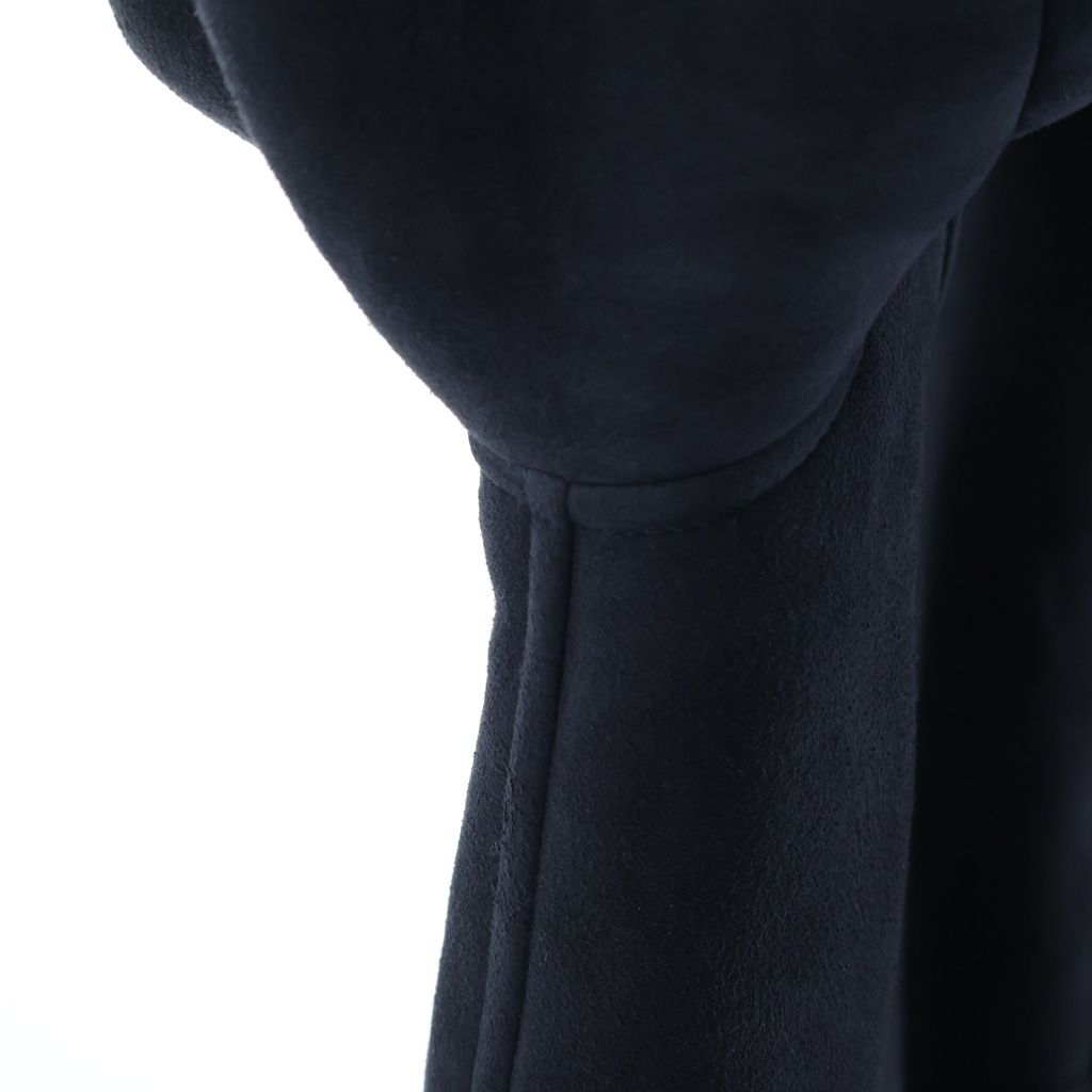 Hermes Shearling Coat Navy 52 — view 6