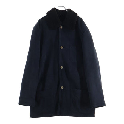 Hermes Shearling Coat Navy 52