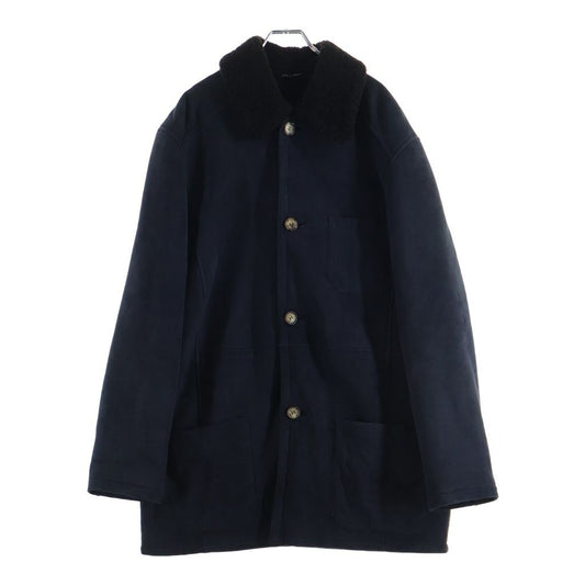 Hermes Shearling Coat Navy 52