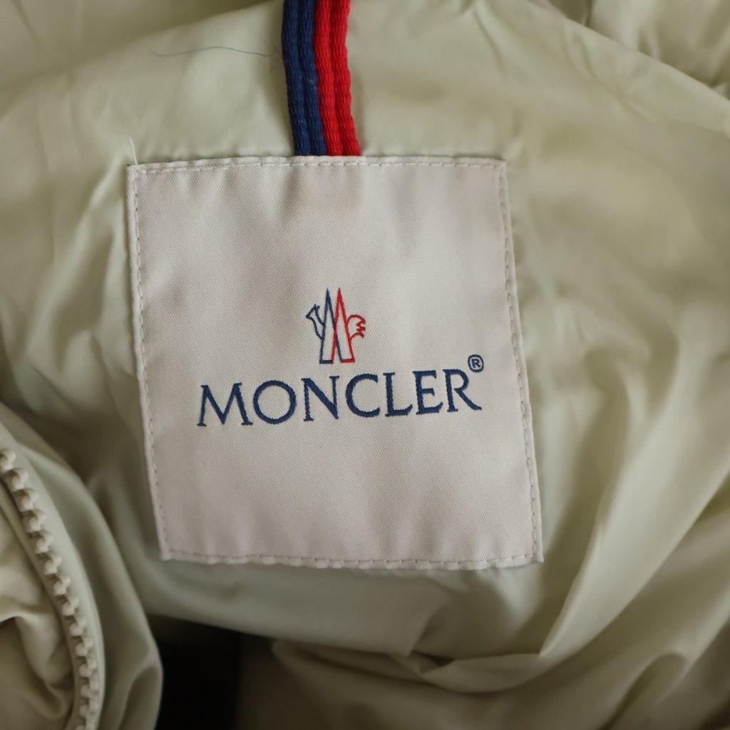 Moncler Artemis Giubbotto Zip Up Hooded Down Jacket Ivory — view 7
