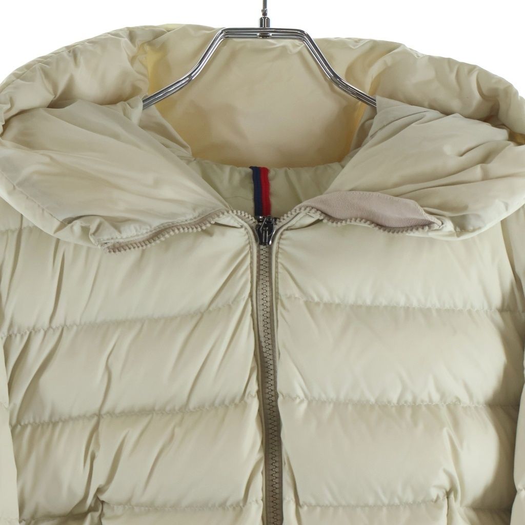 Moncler Artemis Giubbotto Zip Up Hooded Down Jacket Ivory — view 3