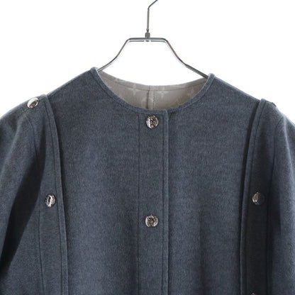 Louis Vuitton Double Face Cape Wrap Coat Gray — view 3